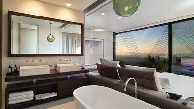 A spacious bathroom.