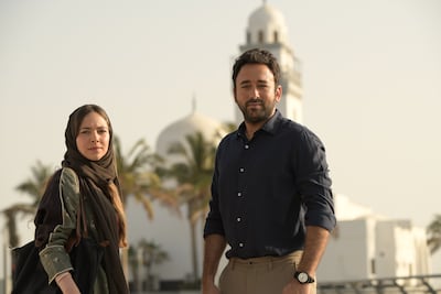 Fatima Al Banawi and Yassir Al Saggaf in a scene from 'Champions'. Photo: Al Maha Films, Lola Arabia