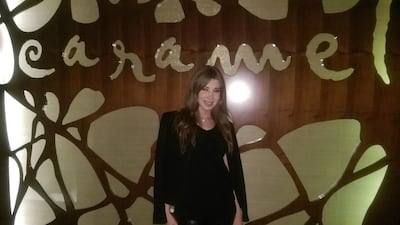 A handout photo of Nancy Ajram who was spotted at Caramel in Dubai (Courtesy: Caramel)