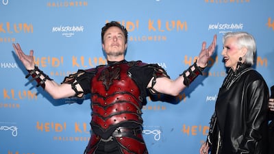 Elon Musk, left, and his mother Maye Musk. Invision / AP