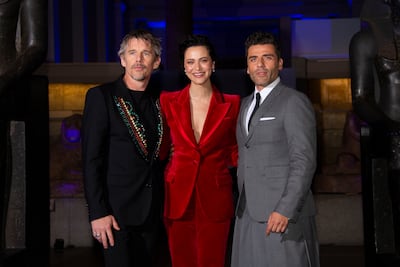 Ethan Hawke, May Calamawy and Oscar Isaac play major characters in 'Moon Knight'. AP