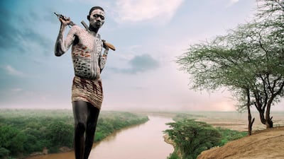 A member of the Kara tribe of south-west Ethiopia in traditional dress by Saudi Arabian photographer Mohammad Al Faleh. Beirut Image Festival
