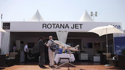 Rotana Jet is expanding its fleet as the company eyes long-haul flights from its base in Abu Dhabi. Lee Hoagland / The National