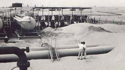 Archival image of Abu Dhabi Petroleum Company production at Bu Hasa. Arabtec subsidiary Target Engineering has won contract for oil field's expansion. Courtesy Total