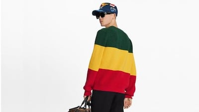 Louis Vuitton has withdrawn from sale a jumper it claimed was inspired by the Jamaican flag. Courtesy Louis Vuitton