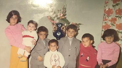 Majida on the far left with her siblings in Sharjah in 1976.