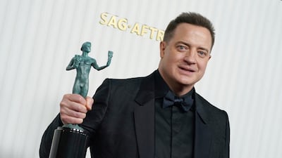 Brendan Fraser won best actor for The Whale. AP