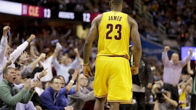 Fans cheer for LeBron James during the Cleveland Cavaliers' Game 5 win on Tuesday night over the Chicago Bulls in their NBA play-offs second round series. Tony Dejak / AP / May 12, 2015