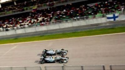 Nico Rosberg (bottom)and Lewis Hamilton (up) will not lose any championship points for the illegal in-season tyre test they took part in with Pirelli.