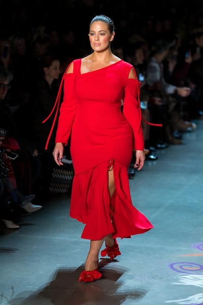 Ashley Graham for Prabal Gurung during New York Fashion Week 2018. Photo: Getty Images