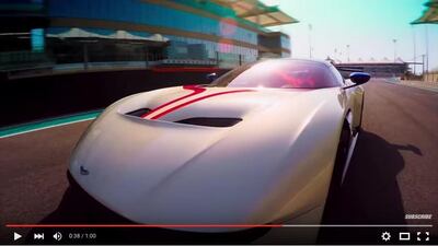 The new Top Gear series features an Aston Martin Vulcan being taken for a spin around Abu Dhabi's Yas Marina Circuit. YouTube screengrab