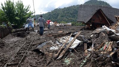 The aftermath of the mudslide that left three dead in Chile. EPA/CHRISTIAN BROWN HANDOUT HANDOUT EDITORIAL USE ONLY/NO SALES