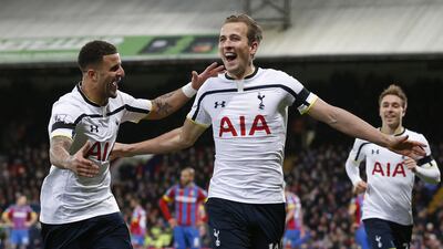 Harry Kane, centre, has been excellent for Tottenham Hotspur, but the Premier League club could do with a few more strikers. Justin Tallis / AFP