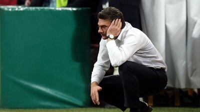 Walter Mazzarri's Inter Milan side have three wins, three draws and two losses from eight Serie A matches this season. Matteo Bazzi / EPA