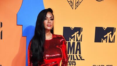 Nicole Scherzinger in Tom Ford attends the MTV EMAs 2019 on November 3, 2019 in Seville, Spain. EPA