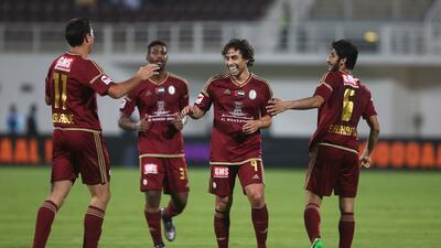 A file photo of Jorge Valdivia, second from right, and Sebastian Tagliabue, left, who will be reunited after long period as Al Wahda target a place in the Asian Champions League. Mona Al Marzooqi / The National