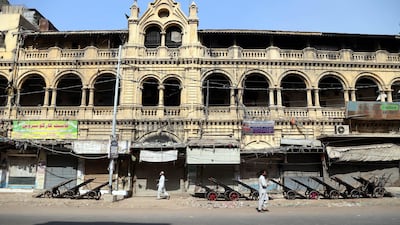 A view of a market that was shut down following violent protests, a day after the Supreme Court acquitted Asia Bibi, a Christian accused of blasphemy, and annulled her death sentence for allegedly insulting the Prophet Muhammad in 2009, in Karachi, Pakistan. Radical Islamist groups protested on 01 November, in a number of Pakistan cities against the Supreme Court's decision to overturn the death sentence of Christian woman Asia Bibi, who had been convicted in 2010 of blasphemy. EPA