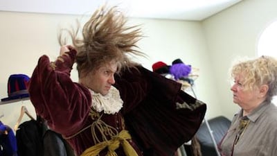 Neal Foster prepares for the touring production of Shakespeare's Twelfth Night.