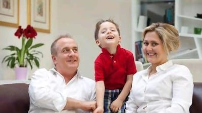 Thomas and Julia Pueschel, with their son, Niclas, say they love the beachside living and sense of community that The Residences at the St Regis Saadiyat Island offers. "It will only get more and more convenient for us as the shops start to open and more facilities start coming on board," Thomas says. Photos by Randi Sokoloff for The National