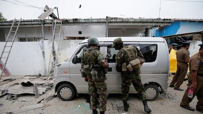 The joint operation was carried out following a tip-off that those responsible for the Easter suicide bombings were hiding in a built-up area of Kalmunai, 370 kilometres east of the capital. Reuters