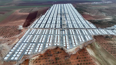 The Akbaran camp near Akhtarin in Aleppo province for people arriving from Al Hol camp in eastern Syria. AFP