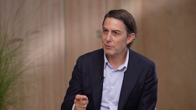 Amos Hochstein speaks to Hadley Gamble in Abu Dhabi. The National