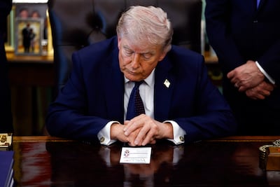 Donald Trump says Americans must put up with high petrol prices 'for a while' to get 'Iran without a nuclear weapon'. EPA / Bloomberg