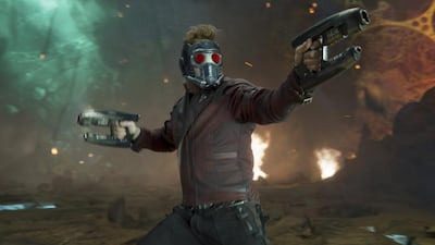 Chris Pratt as Star-Lord in Guardians of the Galaxy: Vol 2. Courtesy Disney-Marvel via AP Photo