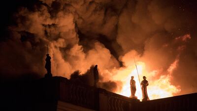 An air-conditioning unit was behind the blaze that destroyed Brazil’s National Museum in Rio de Janeiro. AP