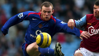Striker Wayne Rooney in action during the 2005-6 season, when United finished second with 83 points. EPA