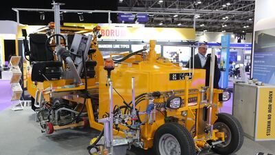 A Borum machine for marking roads