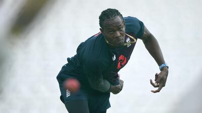 Jofra Archer bowling in the nets ahead of the fourth Test against South Africa in Johannesburg on January 23. Getty
