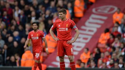 Steven Gerrard is set for a move to the United States after his long stint at Liverpool. Oli Scarff / AFP