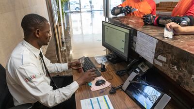 A new system is in place for registering guests and delivery personnel.