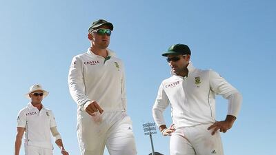South African players will have to rally along with their out-of-form captain Graeme Smith, centre, to win the Test series against Australia when they take the field in the deciding third Test tomorrow. Morne de Klerk / Getty Images