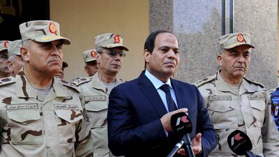 Egyptian President Abdel Fattah El Sisi has managed to curry some favour within the Biden administration for his efforts to broker a ceasefire between Israel and Hamas. The Egyptian Presidency/Handout via Reuters