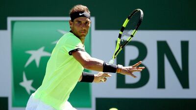 Rafael Nadal defeated fellow Spaniard Fernando Verdasco to reach the fourth round at Indian Wells. Matthew Stockman / Getty Images