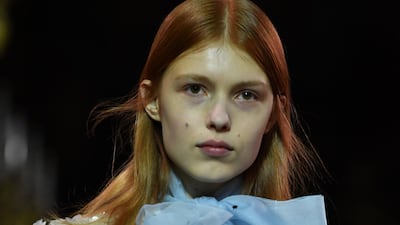 Schiaparelli's 2019 Spring-Summer Haute Couture collection fashion show in Paris, on January 21, 2019. Getty Images