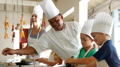 Cooking in Bali. Courtesy Four Seasons Hotels & Resorts