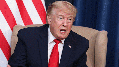 US President Donald Trump spoke at the G7 summit in France. AFP
