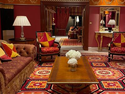 The living room of the Burj Al Arab's royal suite. Photo: Janice Rodrigues