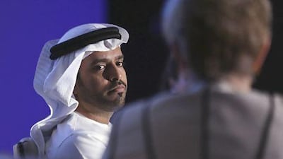 Fadel Al Muhairi at the launch of the Emirates Foundation's financial literacy programme in Abu Dhabi. Delores Johnson / The National