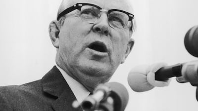 1957. Canadian politician Lester Bowles Pearson was awarded 'for his crucial contribution to the deployment of a United Nations Emergency Force in the wake of the Suez Crisis'. Getty Images