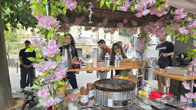 A crepe stall is seen in central Paris