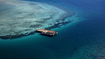 Boats anchored along the Red Sea coast, in Saudi Arabia. AFP