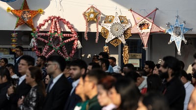 So large were the crowds that screens were set up outside some churches to accommodate the faithful