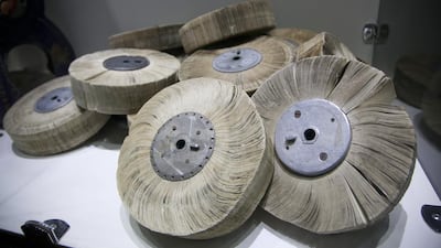 Film reels made out of flipbooks. Razan Alzayani for The National