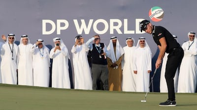 Danny Willett of England plays a shot during day four of the DP World Tour Championship at Jumeirah Golf Estates golf course in Dubai. AFP