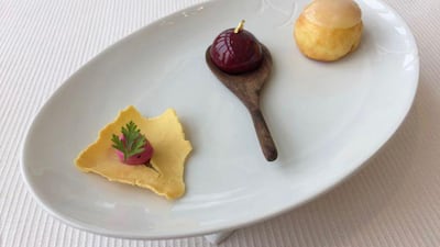 Canapes served at the restaurant.