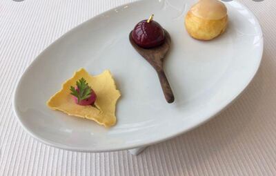 Selection of canapes at La Voile Rouge.